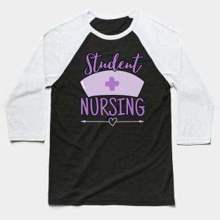 Pastel Nurse Students Nursing Purple Baseball T-Shirt